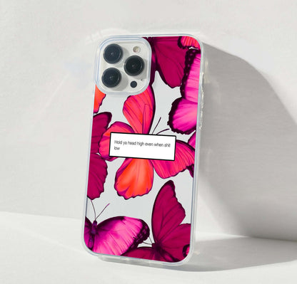 Neon Flutter Butterfly Clear Silicon Cover