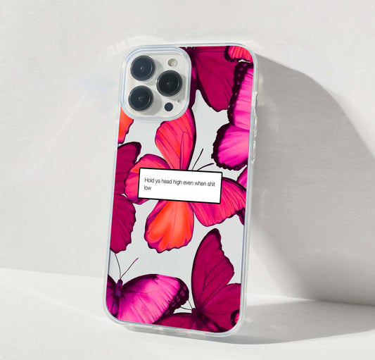 Neon Flutter Butterfly Clear Silicon Cover
