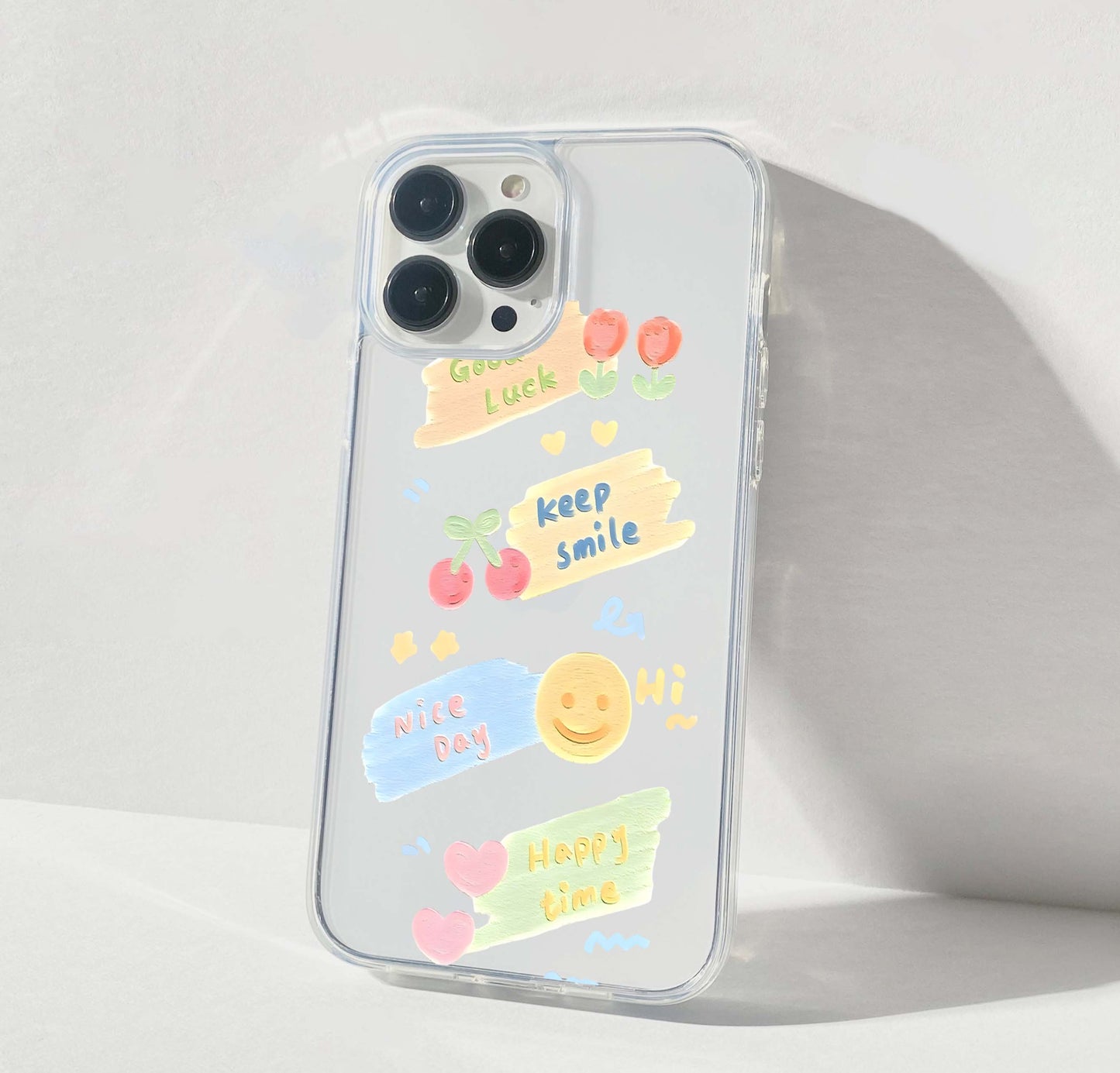 Pastel Mood Notes Clear Silicon Cover