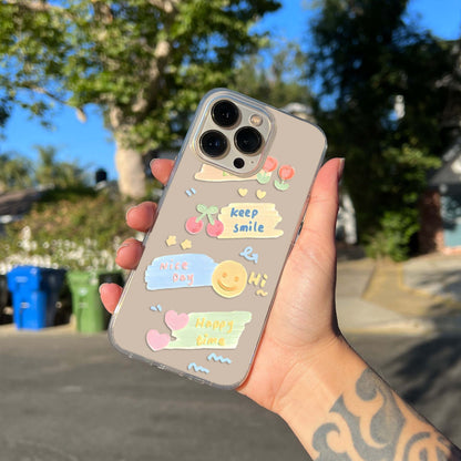 Pastel Mood Notes Clear Silicon Cover