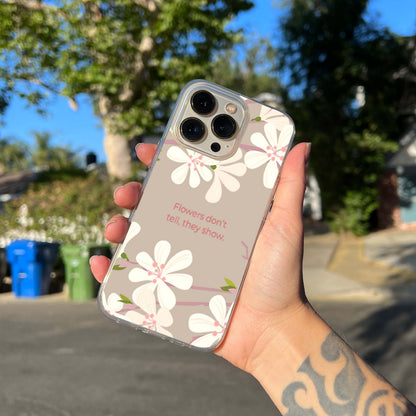 Blossom Whisper Flower Clear Silicon Cover