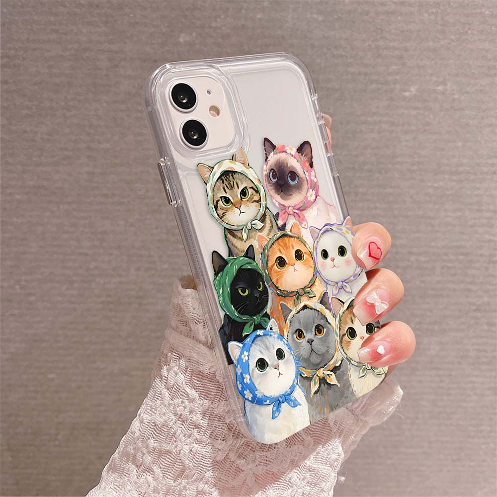 Cats Friends Club Clear Silicon Cover