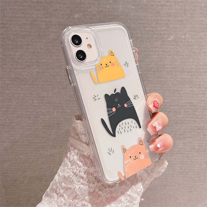 Happy Cat Trio Clear Silicon Cover