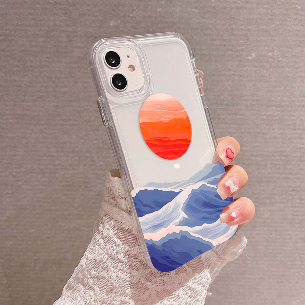 Ocean Sunset Calm Scenery Clear Silicon Cover