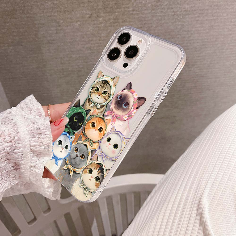 Cats Friends Club Clear Silicon Cover