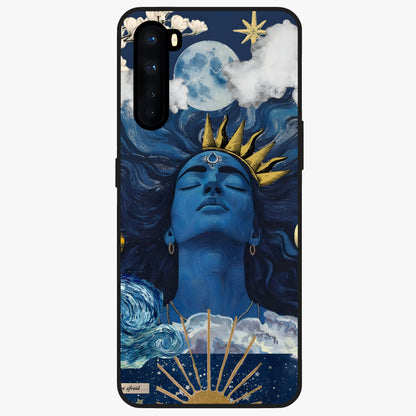 Aesthetic Lord Shiva Glass Case showing flat back view with divine Shiva artwork and glossy glass finish.