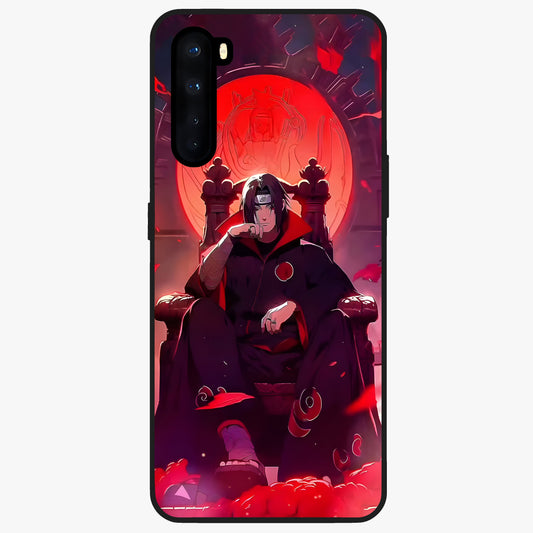 Blood Moon Sovereign Glass Case showing flat back view with mystical blood moon artwork and glossy glass finish.