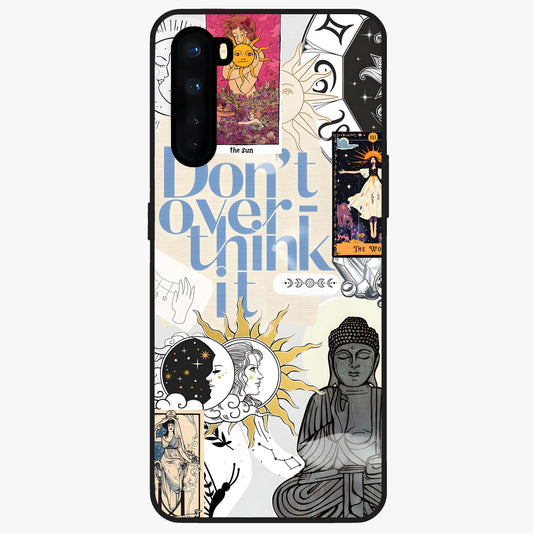 Ethereal Thoughts Glass Case showing flat back view with dreamy artistic artwork and glossy glass finish.
