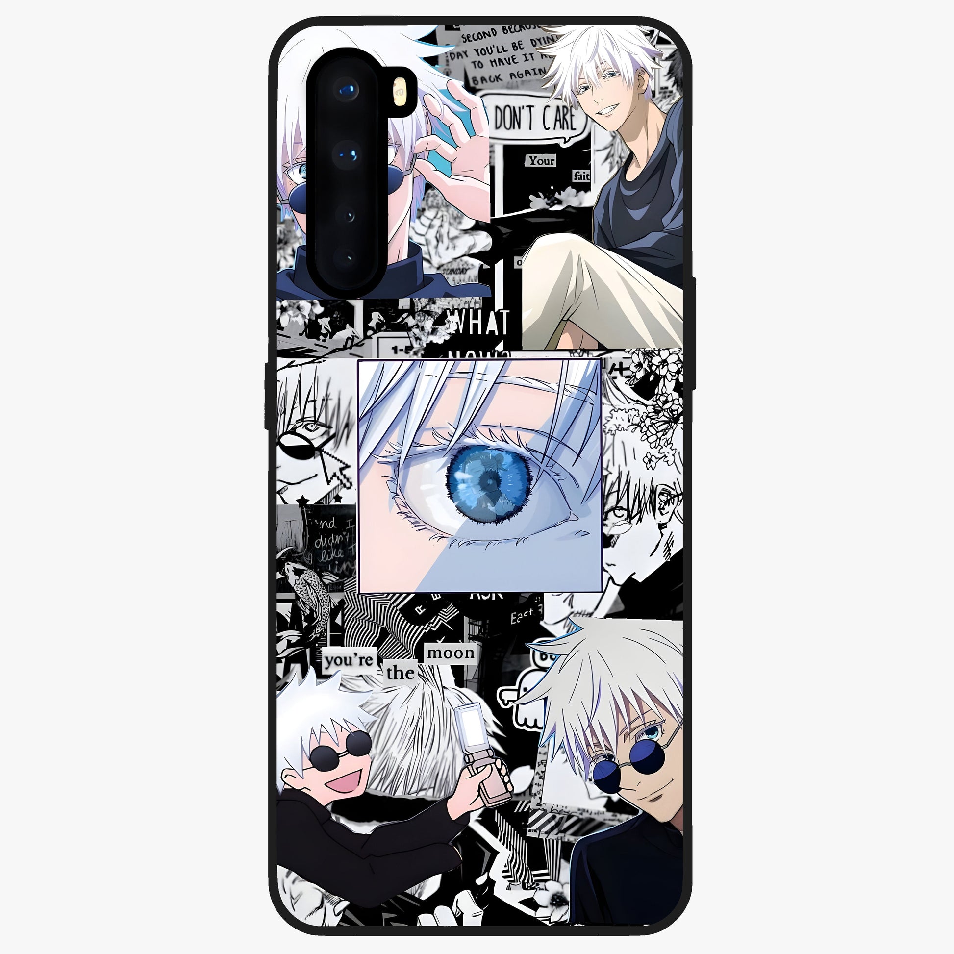 Infinity Sorcerer Chaos Glass Case showing flat back view with mystical sorcerer themed artwork and glossy glass finish.