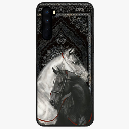 Majestic Ride Legacy Glass Case showing flat back view with powerful automotive inspired artwork and glossy glass finish.