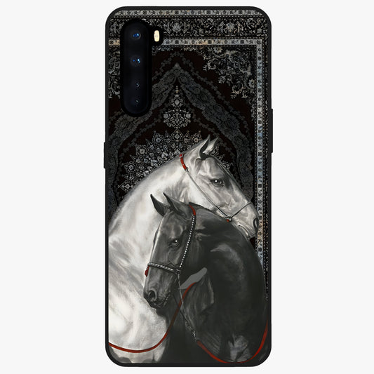 Majestic Ride Legacy Glass Case showing flat back view with powerful automotive inspired artwork and glossy glass finish.