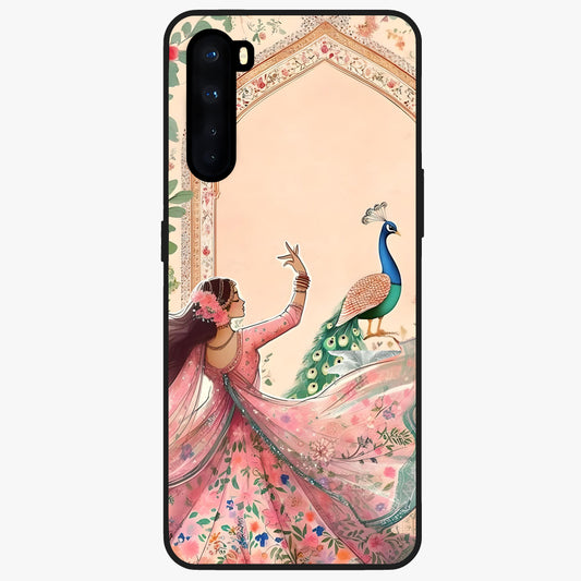 Royal Grace Muse Glass Case showing flat back view with elegant artistic artwork and glossy glass finish.