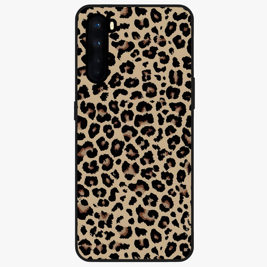 Savage Chic Pattern Glass Case showing flat back view with stylish patterned artwork and glossy glass finish.