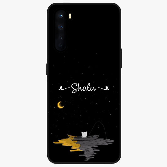 Silent Night Row Glass Case showing flat back view with calm night themed artwork and glossy glass finish.