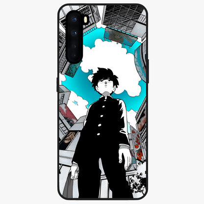 Silent Psychic Awakening Glass Case showing flat back view with mystical psychic themed artwork and glossy glass finish.