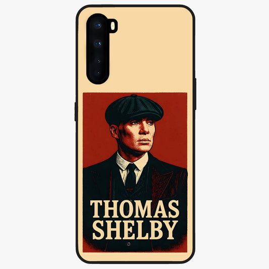 Vintage Mafia Authority Glass Case showing flat back view with bold vintage mafia inspired artwork and glossy glass finish.