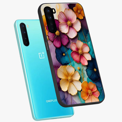Artlyn Grace Flower Pattern Glass Case displayed in angled mockup highlighting delicate flower pattern design and smooth glass surface.