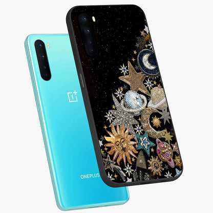 Cosmic Sparkle Dreams Glass Case displayed in angled mockup highlighting dreamy star sparkle design with celestial aesthetic.