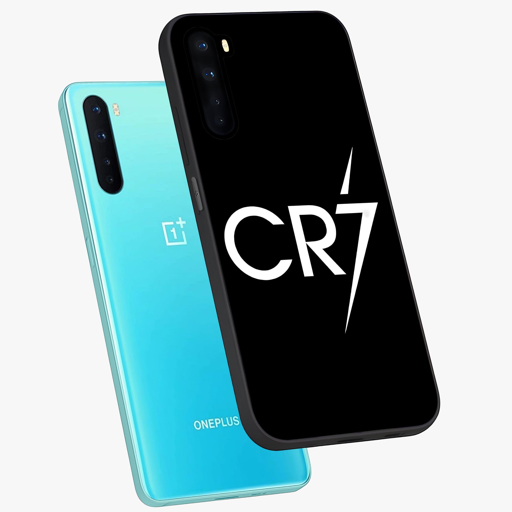 Cr7 Elite Strike Glass Case displayed in angled mockup highlighting powerful sports graphic with bold athletic theme.
