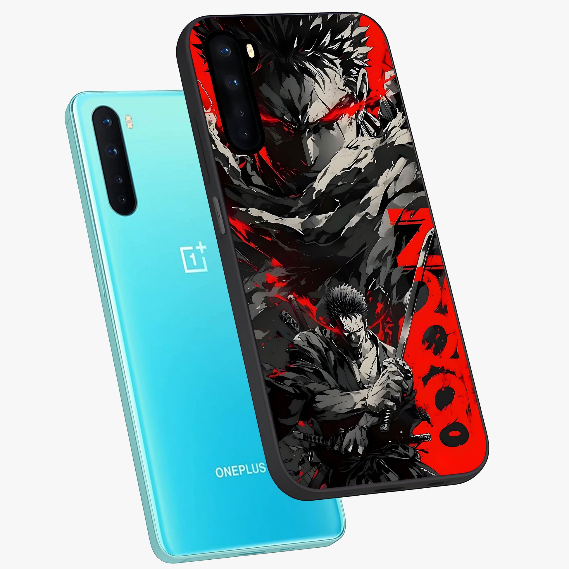Demon Sword Resolve Glass Case displayed in angled mockup highlighting powerful demon sword illustration with dark fantasy aesthetic.
