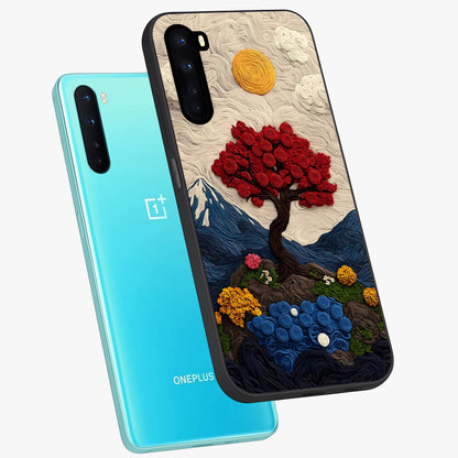 Eternal Nature Tapestry Glass Case displayed in angled mockup highlighting detailed botanical pattern with artistic aesthetic.