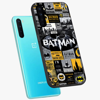 Knight Gotham Rise Glass Case displayed in angled mockup highlighting powerful knight silhouette design with dramatic aesthetic.