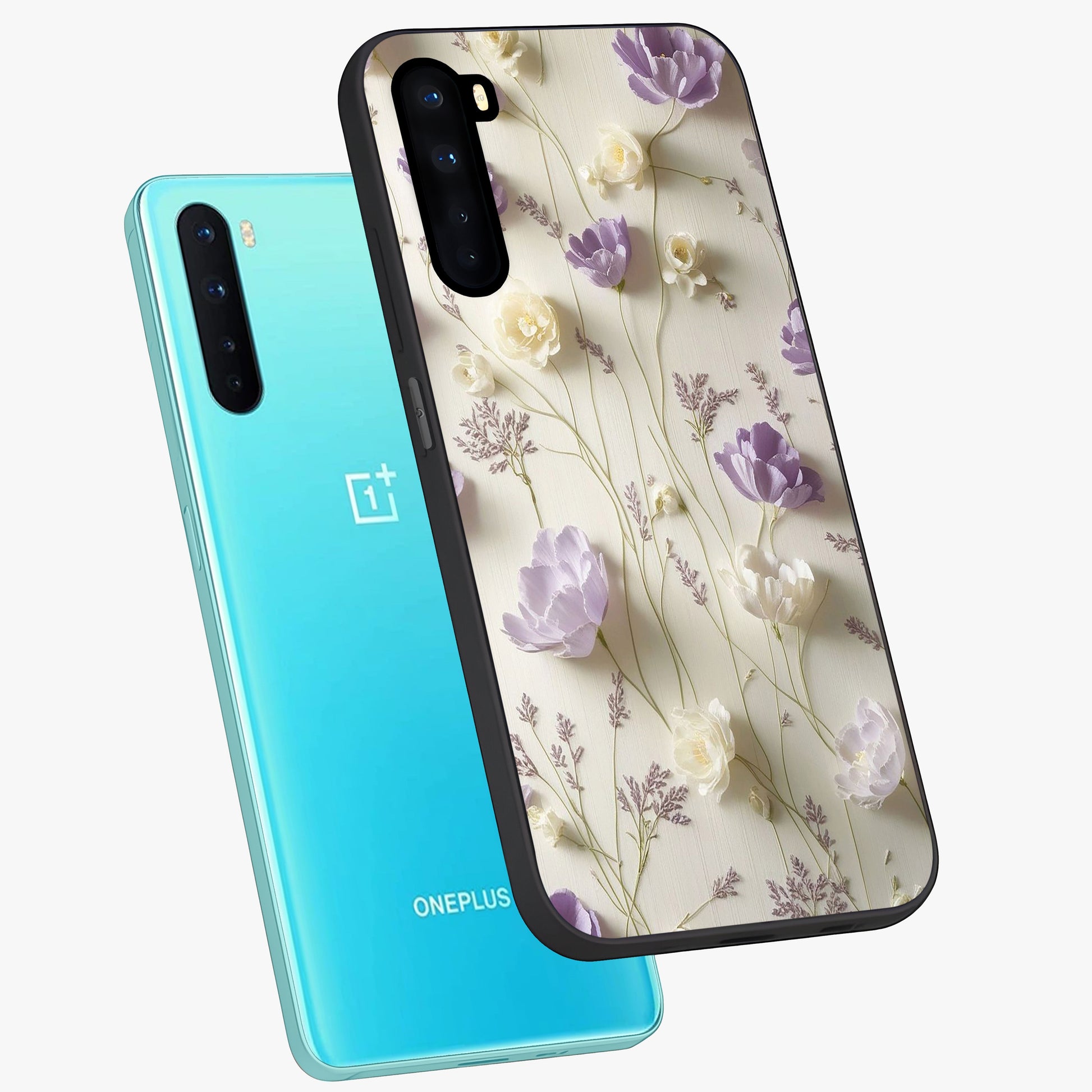 Lilac Breeze Harmony Glass Case displayed in angled mockup highlighting calm lilac breeze design with soothing aesthetic style.