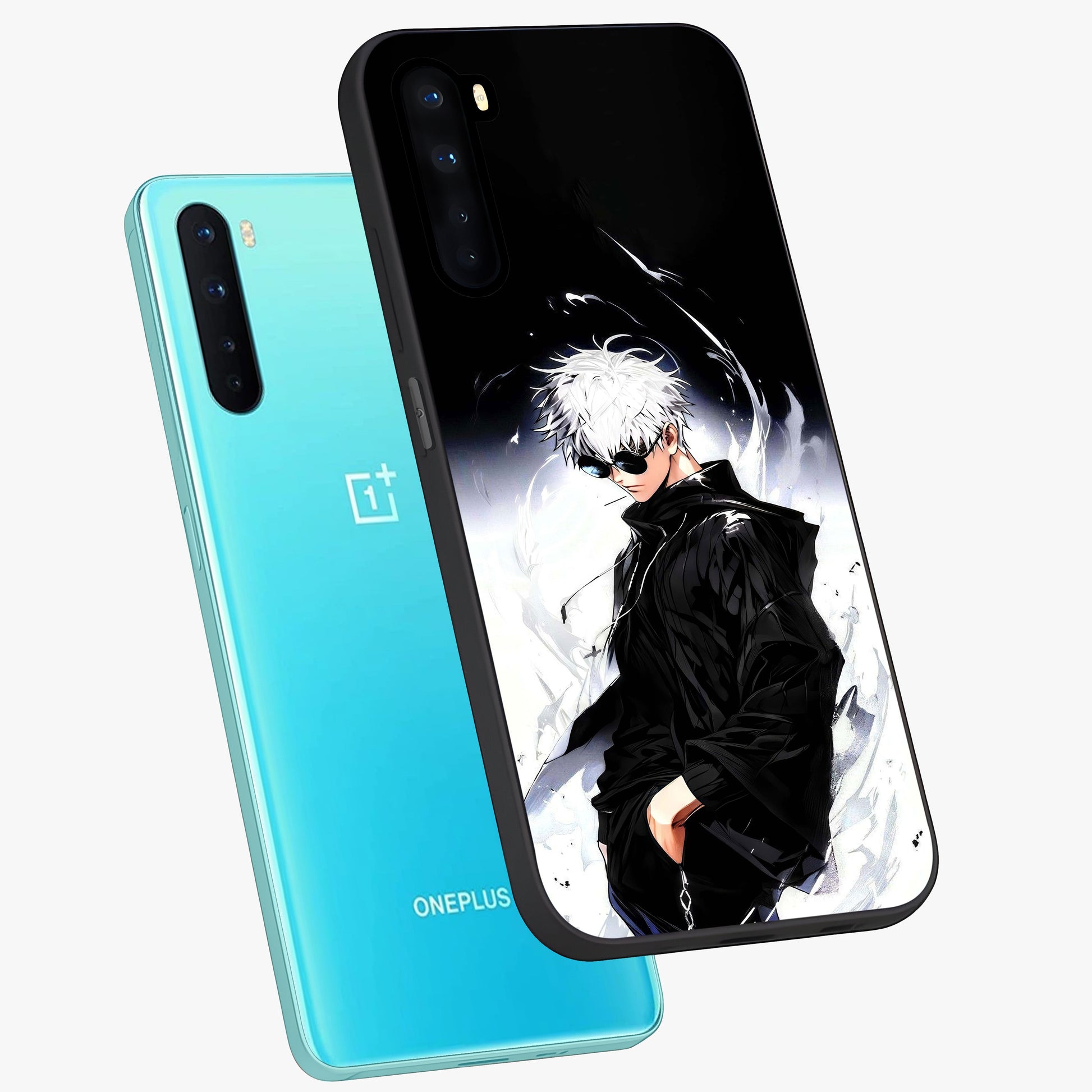 Limitless Shadow King Glass Case displayed in angled mockup highlighting dramatic dark hero design with intense aesthetic.