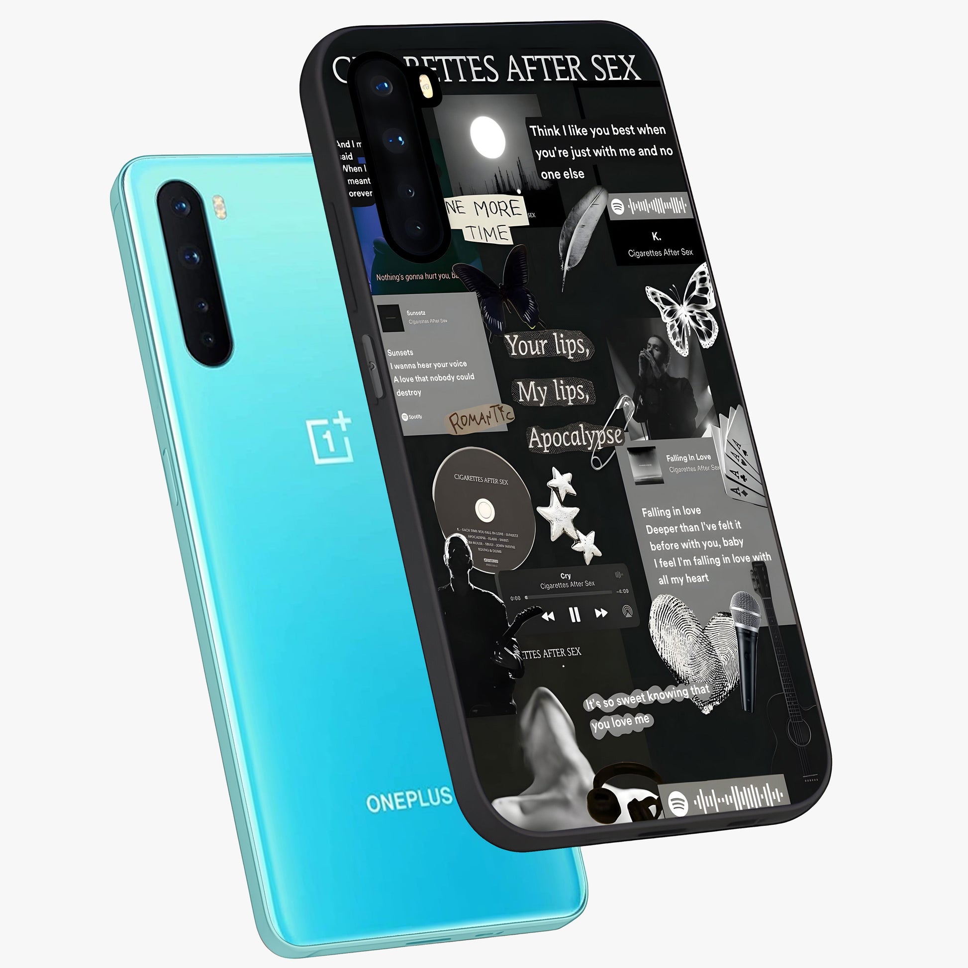 Midnight Love Echo Glass Case displayed in angled mockup highlighting elegant love inspired design with deep aesthetic style.