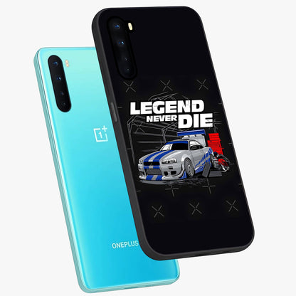 Midnight Racing Legacy Glass Case displayed in angled mockup highlighting dynamic automotive design with bold midnight aesthetic.