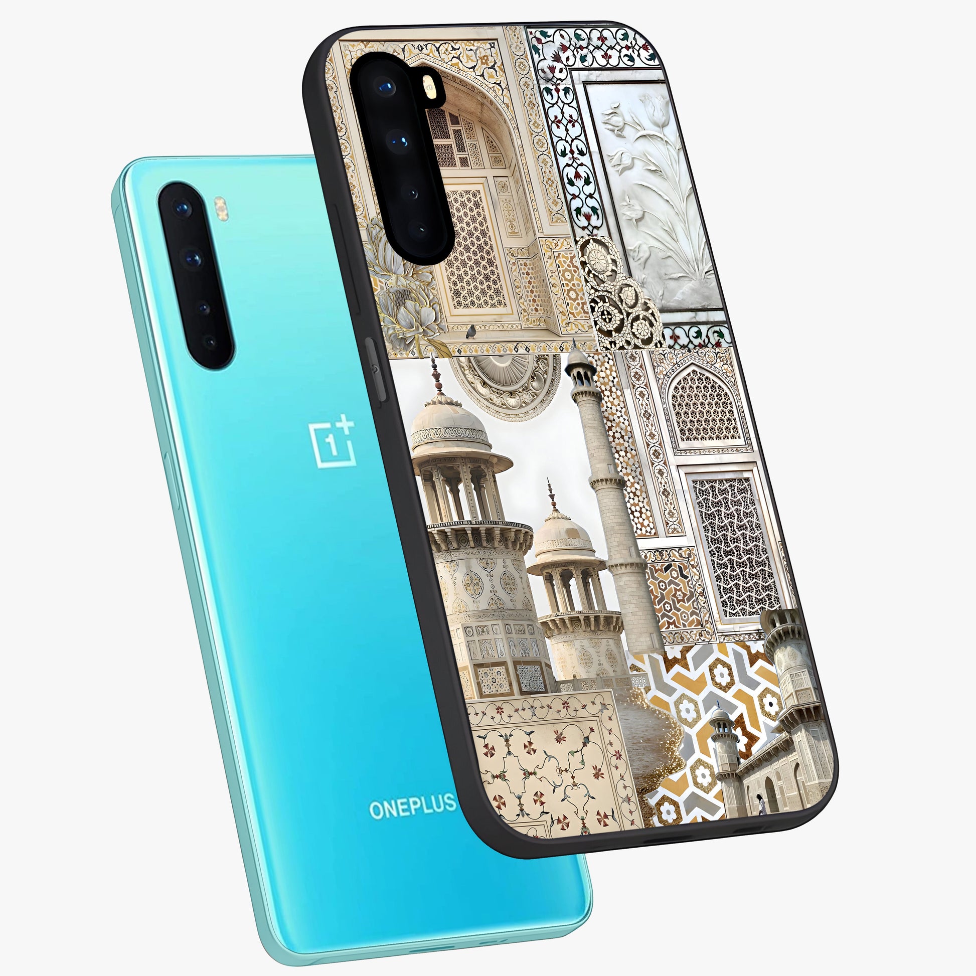 Mughal Marble Legacy Glass Case displayed in angled mockup highlighting elegant heritage marble artwork with royal aesthetic.