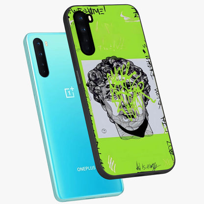 Neo Graffiti Rebellion Glass Case displayed in angled mockup highlighting urban street art design with rebellious aesthetic.