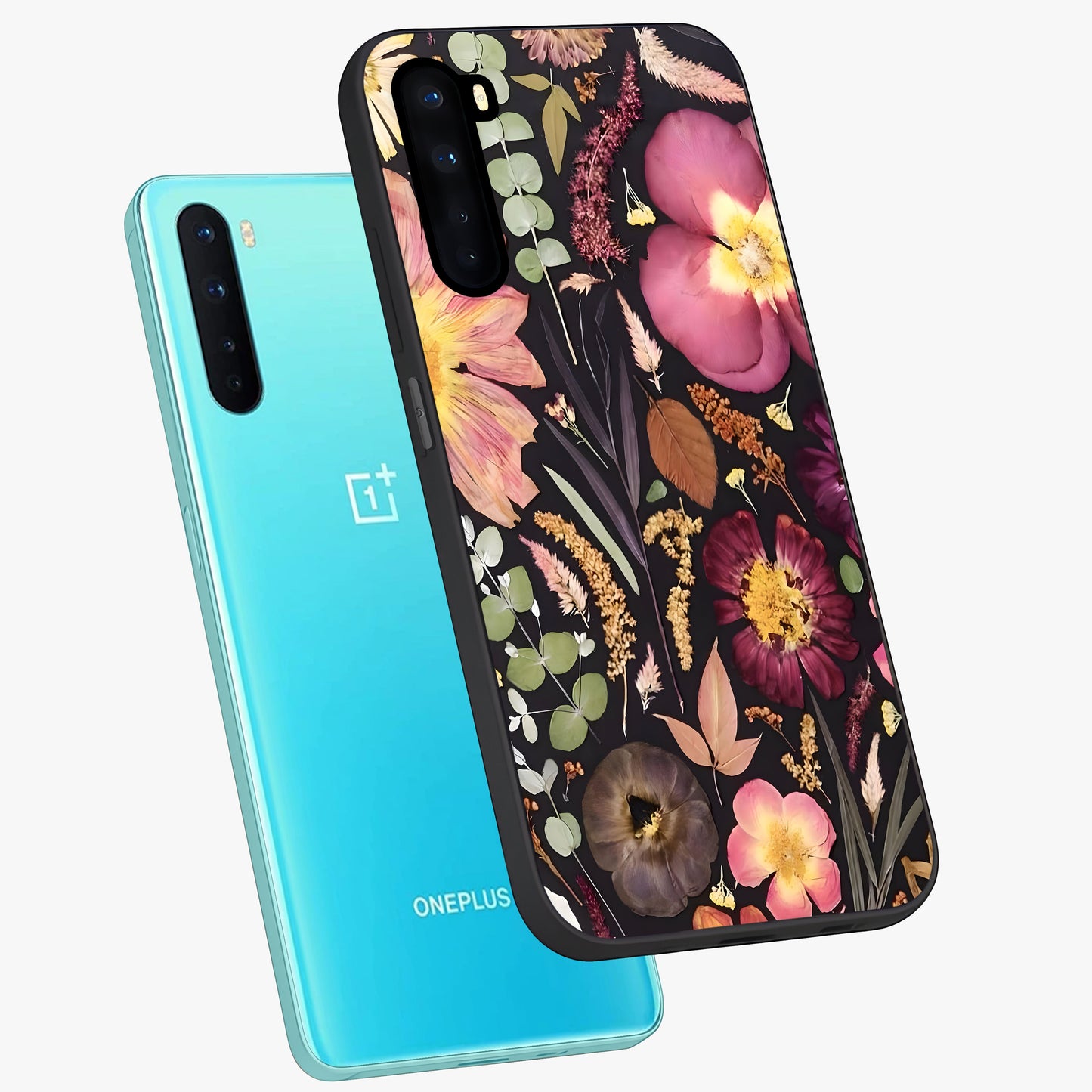 Petal Dream Tapestry Glass Case displayed in angled mockup highlighting decorative petal pattern with elegant botanical aesthetic.