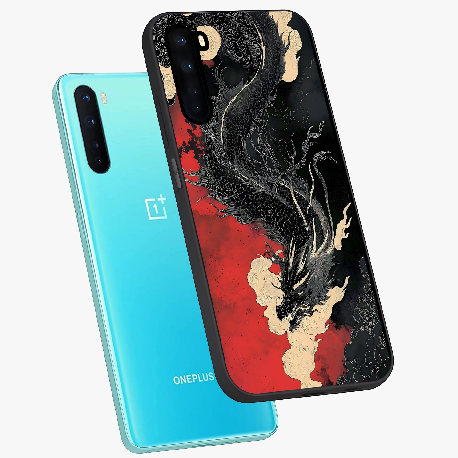 Shadow Dragon Fury Glass Case displayed in angled mockup highlighting powerful dragon illustration with dark fantasy aesthetic.