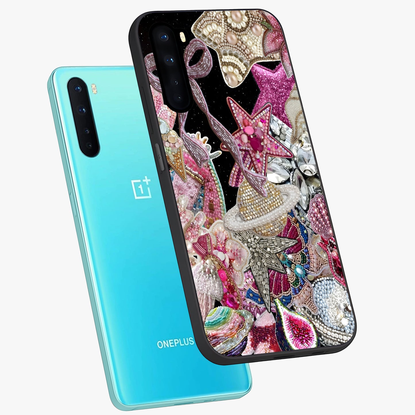 Starlit Jewel Dream Glass Case displayed in angled mockup highlighting glowing celestial jewel design with dreamy aesthetic.