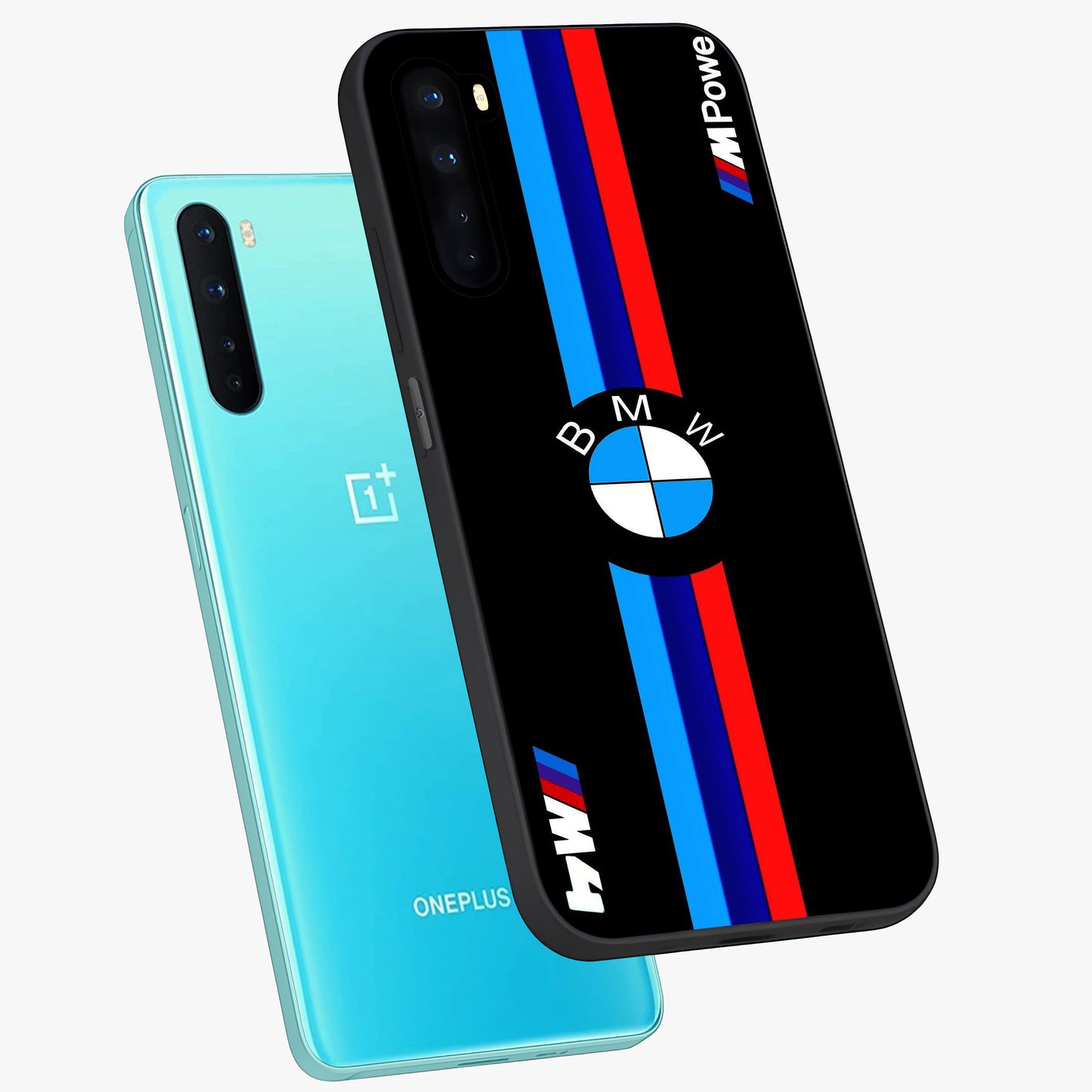 Turbo BMW Beast Glass Case displayed in angled mockup highlighting sleek racing car design with bold automotive aesthetic.