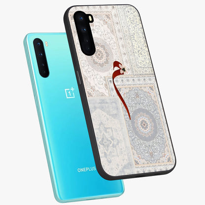 White Aesthetic Bow Glass Case displayed in angled mockup highlighting clean bow design with soft aesthetic style.