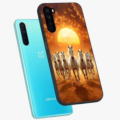 Wild Sunset Majesty Glass Case displayed in angled mockup highlighting vibrant sunset sky design with scenic aesthetic.