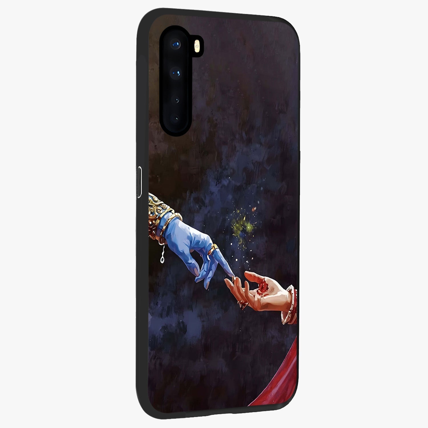 Divine Touch Eternal Glass Case upright view showcasing peaceful spiritual artwork with eternal divine theme.