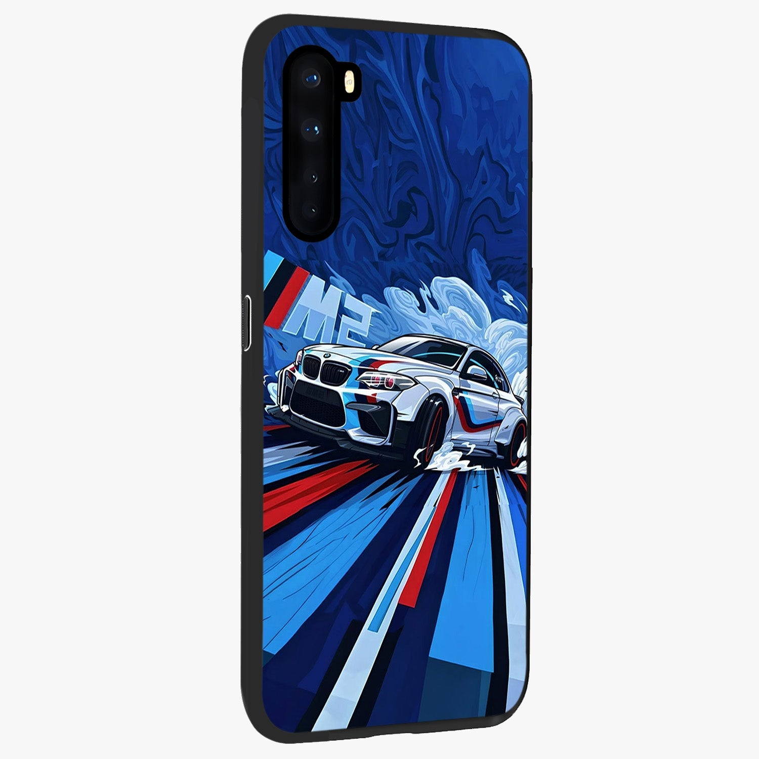 Drift Power Rush Glass Case upright view showcasing high speed racing artwork with bold automotive theme.