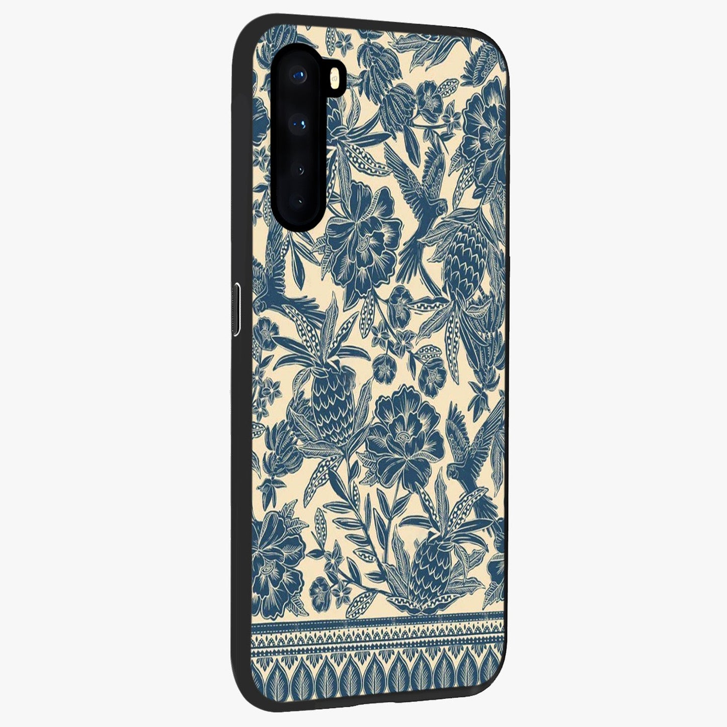 Heirloom Wild Bloom Glass Case upright view showcasing delicate wildflower artwork with timeless floral theme.