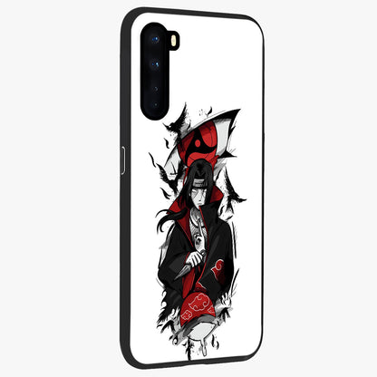 Itachi Limited Edition Naruto Anime Glass Case upright view showcasing intense anime artwork with powerful character theme.