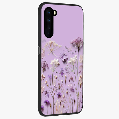 Lavender Blossom Dream Glass Case upright view showcasing delicate lavender blossom artwork with peaceful floral theme.