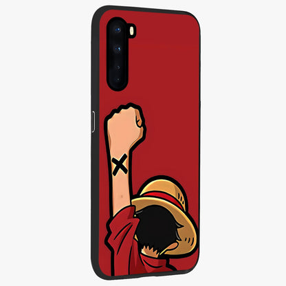 Luffy X Spirit Glass Case upright view showcasing striking anime artwork with adventurous character theme.