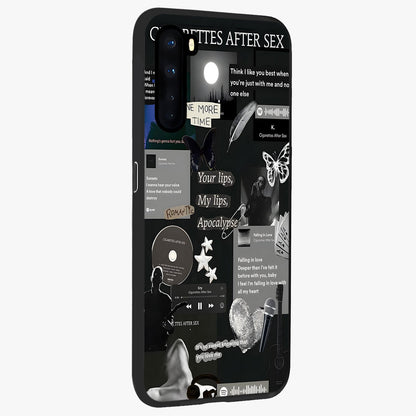 Midnight Love Echo Glass Case upright view showcasing expressive romantic artwork with dreamy midnight theme.