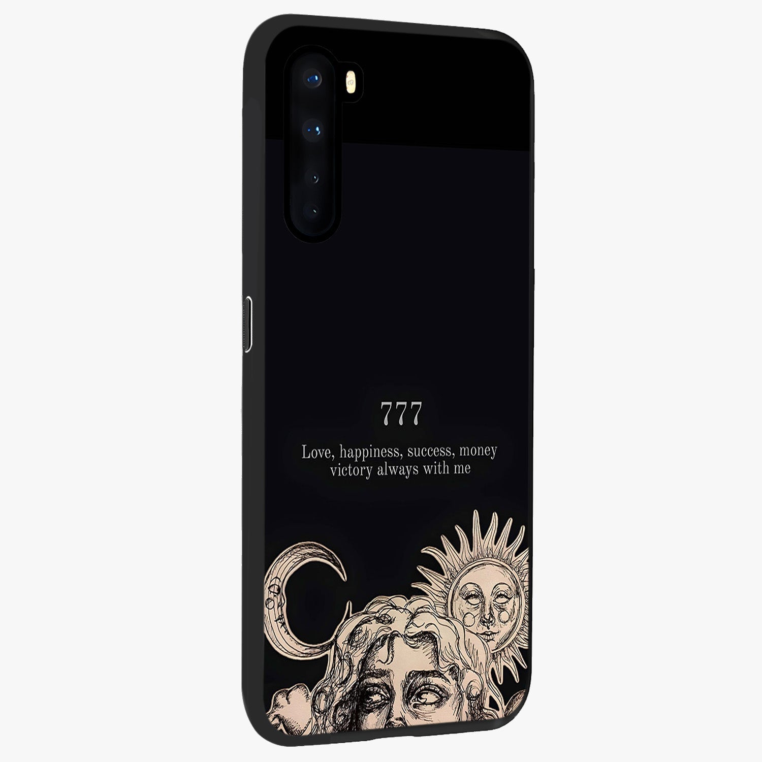 Mystic Victory Aura Glass Case upright view showcasing powerful victory themed artwork with spiritual energy vibe.