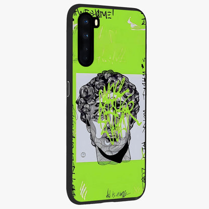 Neo Graffiti Rebellion Glass Case upright view showcasing colorful graffiti artwork with bold modern street style.