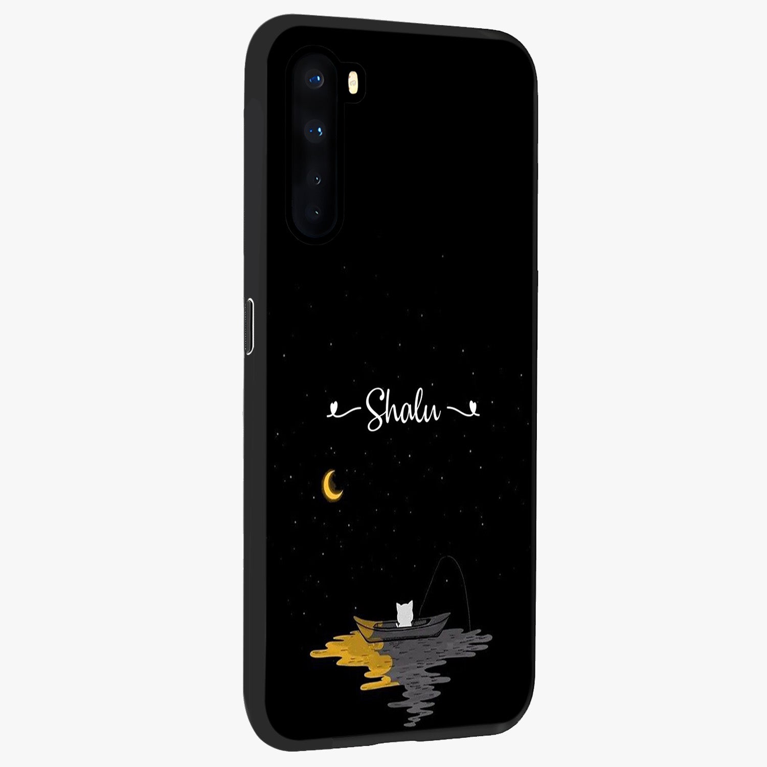 Silent Night Row Glass Case upright view showcasing tranquil night artwork with serene landscape theme.