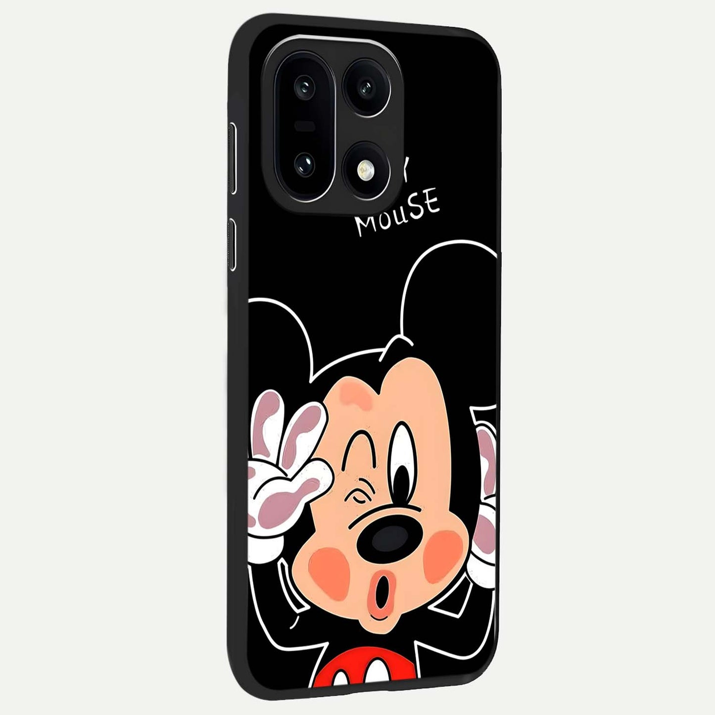 Cute Mickey Love Custom Name Glass Case for OnePlus 15 |1+15