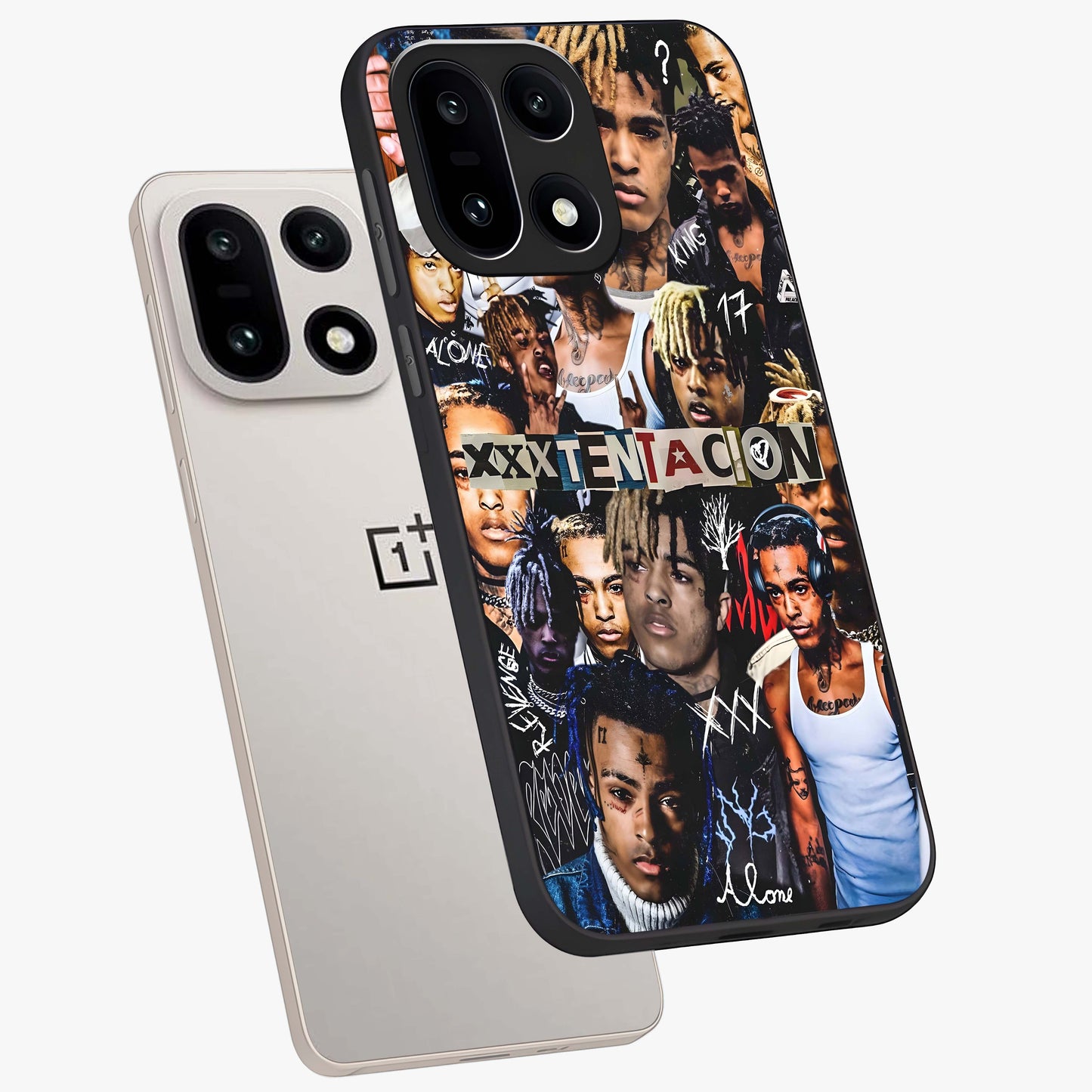 Broken Fame Diaries Glass Case for 1+15 angled mockup showcasing glossy finish and edgy aesthetic design